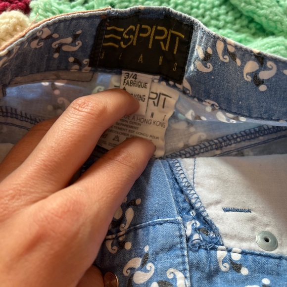 Esprit Printed Jean Skirt Vintage - Picture 14 of 14